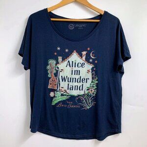 Alice I'm Wunderland Women's By Lewis Von Carroll Short Sleeve Shirts Size XL